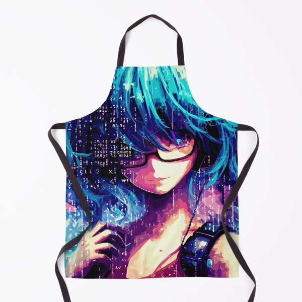 Item preview, Anime girl in binary world designed and sold by TomFrontierArt.