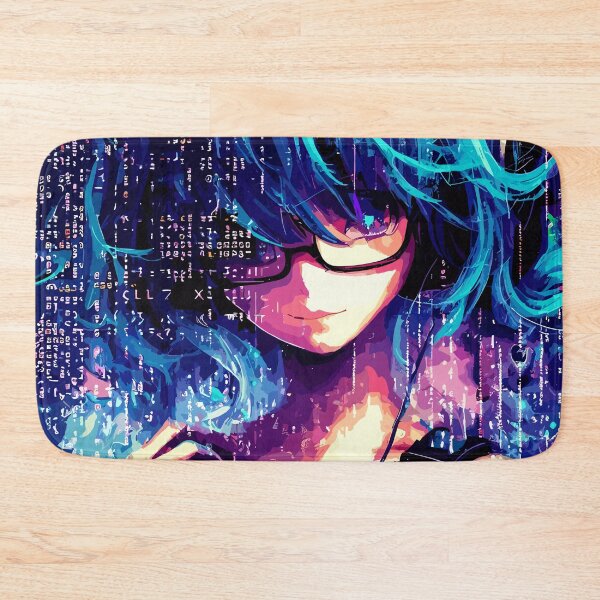 Item preview, Anime girl in binary world designed and sold by TomFrontierArt.