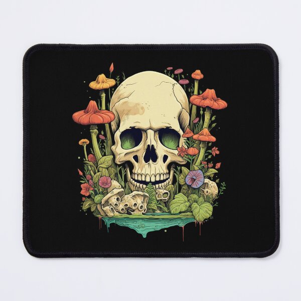Item preview, Hallucinogenic Mushroom Skull Bones and Botany designed and sold by AnnaMDesign.