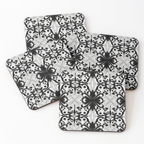 Item preview, Colorful fantasy pattern black white ornaments lace pattern designed and sold by G-M-Designs.