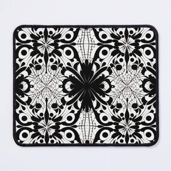 Item preview, Colorful fantasy pattern black white ornaments lace pattern designed and sold by G-M-Designs.