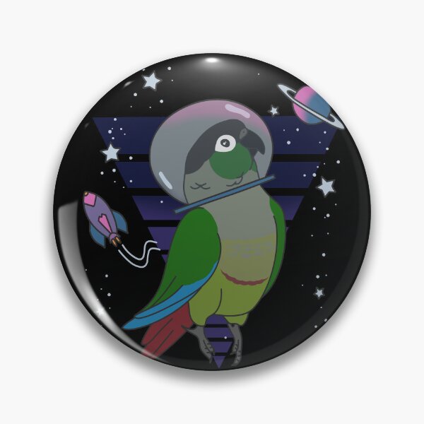 Item preview, Space Birb Astronaut Green Cheeked Conure Doodle designed and sold by FandomizedRose.