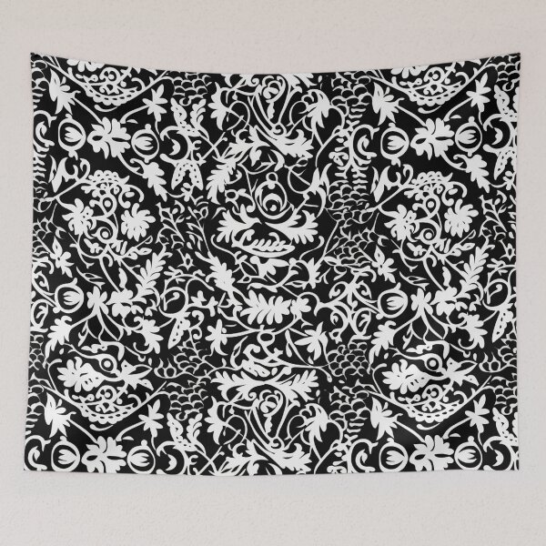 Artikelvorschau, Buntes Fantasiemuster schwarz weiß Ornamente Spitzenmuster entworfen und verkauft von G-M-Designs.