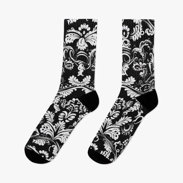 Artikelvorschau, Buntes Fantasiemuster schwarz weiß Ornamente Spitzenmuster entworfen und verkauft von G-M-Designs.