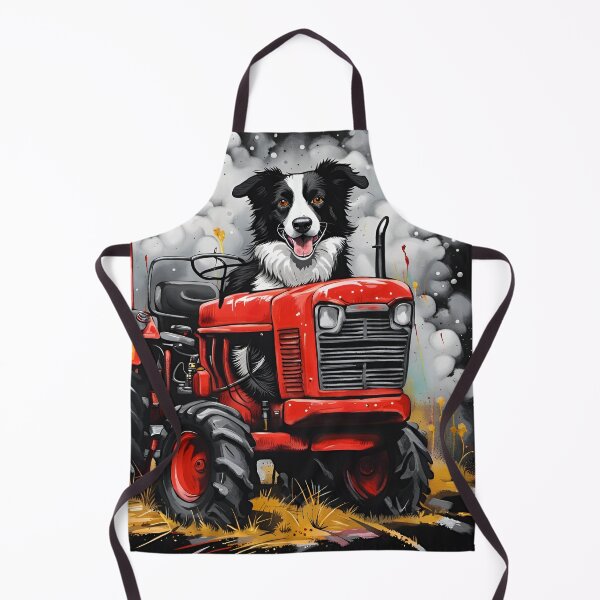 Item preview, Border Collie Sheep Dog on a Vintage Tractor designed and sold by Ameiva-Apparel.