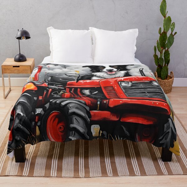 Item preview, Border Collie Sheep Dog on a Vintage Tractor designed and sold by Ameiva-Apparel.