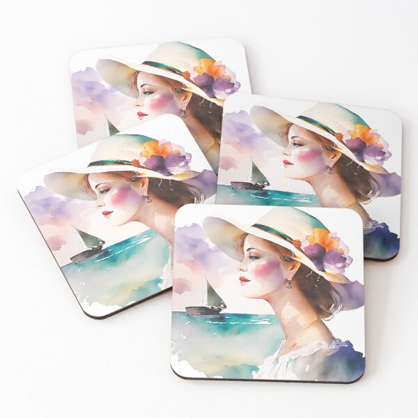 Item preview, A Vintage Dream by the Seaside: Whispers of Romance in Watercolor designed and sold by ElliOzy.