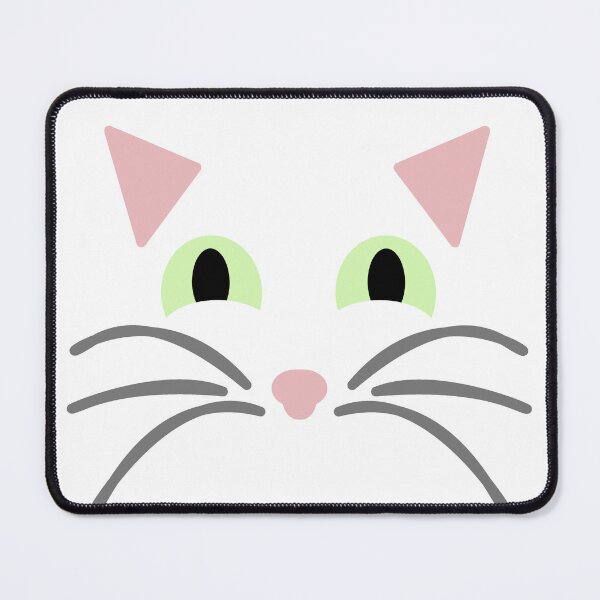 Item preview, cute fluffy white cat designed and sold by EightBuffalo.