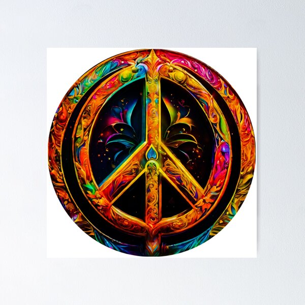Item preview, Multi Color Peace Symbol in Mandala Pattern designed and sold by Md Rashid  Hasan.