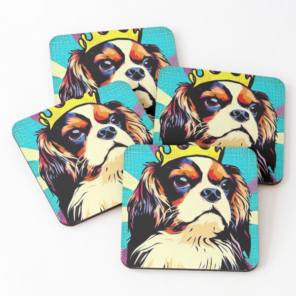Item preview, King Charles Cavalier Spaniel Pop Art designed and sold by FunnehGacha.