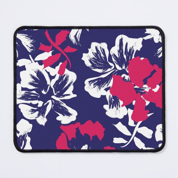 Item preview, blue pink hibiscus flowers pattern designed and sold by ichirochen.