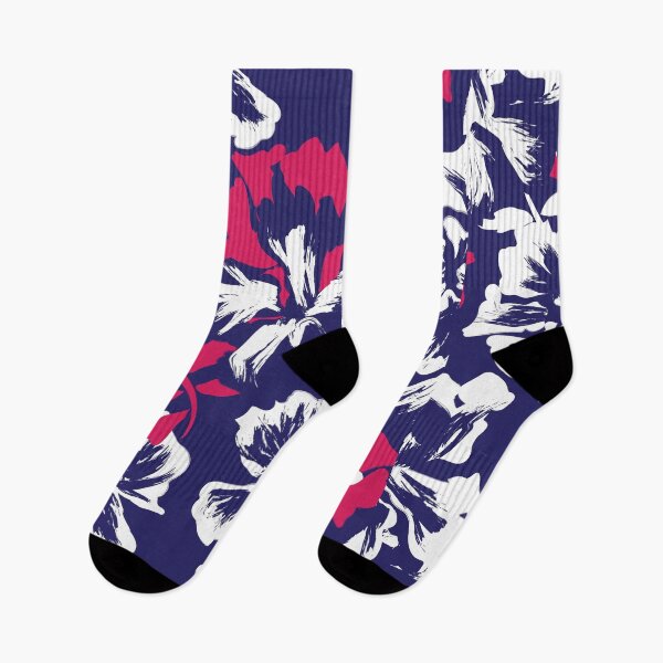 Item preview, blue pink hibiscus flowers pattern designed and sold by ichirochen.