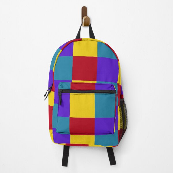 Item preview, colorful squares Backpack designed and sold by yassclothes23.