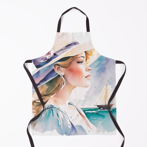 Item preview, Nostalgic Seaside Serenade: Capturing the Romance of Vintage Charm in Watercolor designed and sold by ElliOzy.