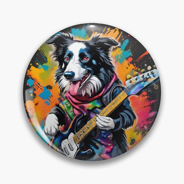 Item preview, Border Collie Sheep Dog Playing a Guitar designed and sold by Ameiva-Apparel.