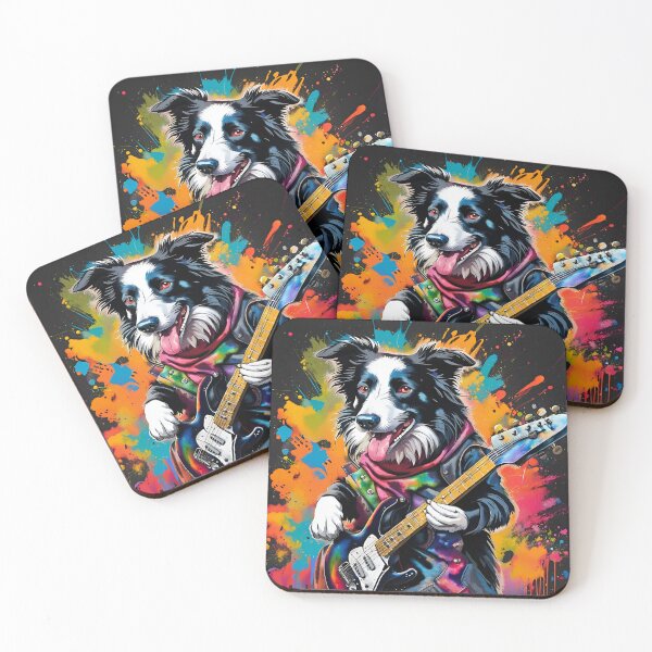 Item preview, Border Collie Sheep Dog Playing a Guitar designed and sold by Ameiva-Apparel.