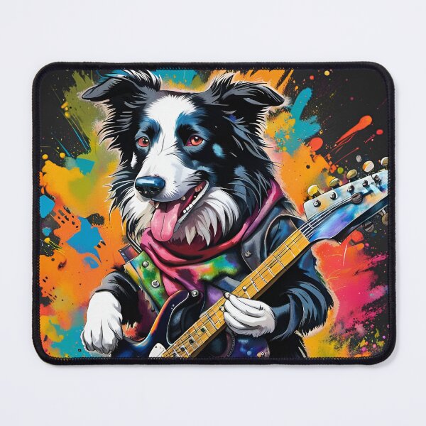 Item preview, Border Collie Sheep Dog Playing a Guitar designed and sold by Ameiva-Apparel.