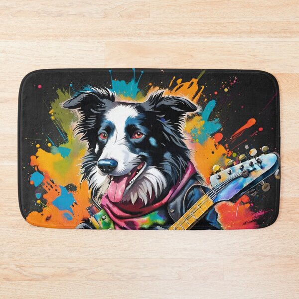 Item preview, Border Collie Sheep Dog Playing a Guitar designed and sold by Ameiva-Apparel.