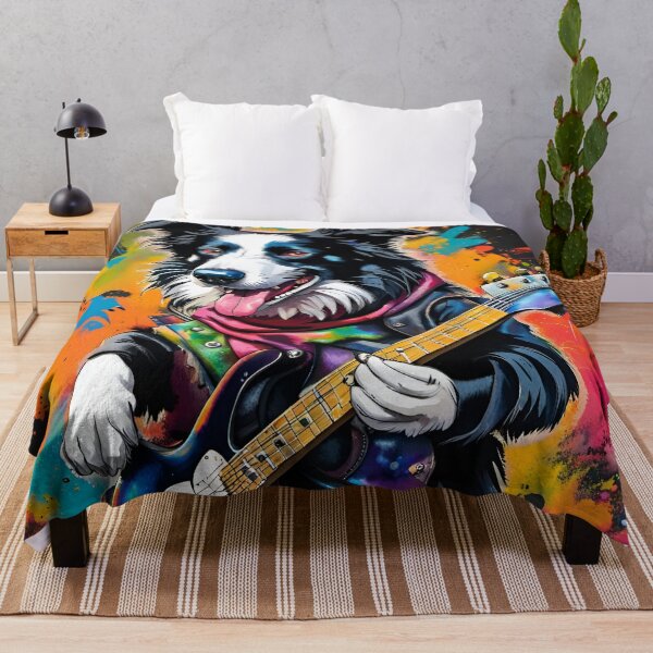 Item preview, Border Collie Sheep Dog Playing a Guitar designed and sold by Ameiva-Apparel.