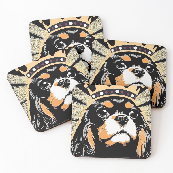 Item preview, Golden King Charles Cavalier Spaniel Pop Art designed and sold by FunnehGacha.