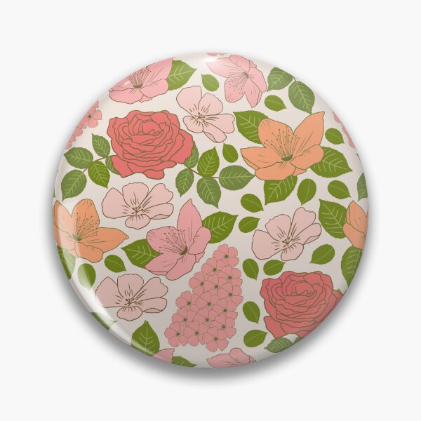 Item preview, Warm Boho Florals | Pink Floral designed and sold by Lindsay Marie Patterns.