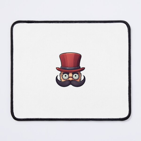 Item preview, Smiling Mustache Man in Tophat Sticker designed and sold by BySpinny.