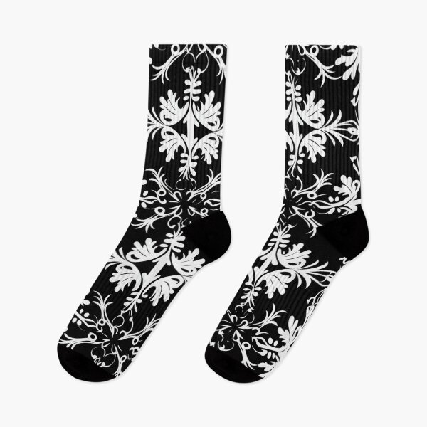 Artikelvorschau, Buntes Fantasiemuster schwarz weiß Ornamente Spitzenmuster entworfen und verkauft von G-M-Designs.