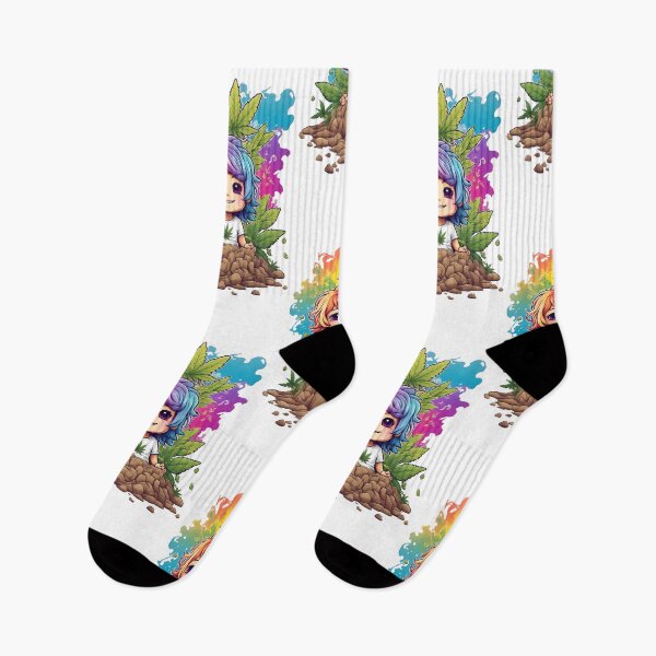 Item preview, Chibi Style Girl 16 RGB Rainbow Style Love Peace and Cannabis designed and sold by wojysmokes.