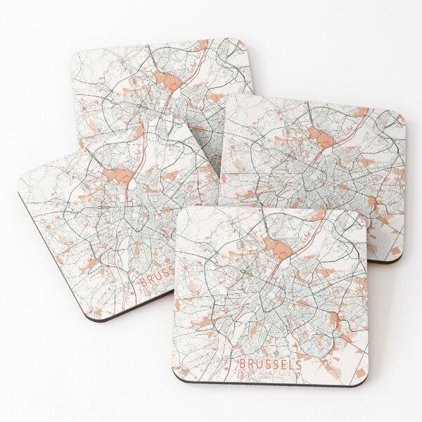 Item preview, Brussels City Map of Belgium - Bohemian designed and sold by deMAP.