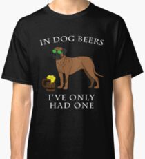 Bullmastiff I've Only Had One In Dog Beers Year of the Dog Irish St Patrick Day Classic T-Shirt