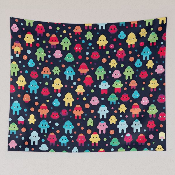 Item preview, Kawaii Cute Pixel Emoji Character Pattern designed and sold by AeonAcademy.
