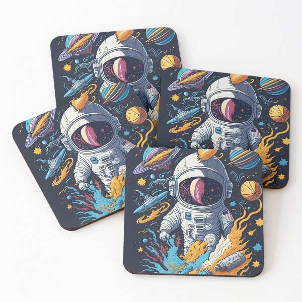 Item preview, Astronaut in space abstract designed and sold by TaevasDesign.