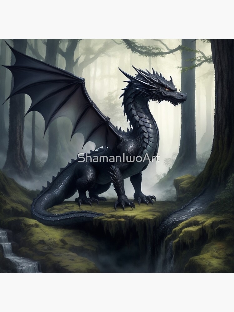 Sticker Dragon Dark Fantasy