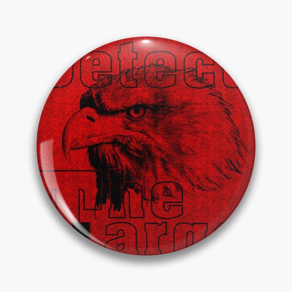 Item preview, Eagle head on red background with text designed and sold by Bigrow.