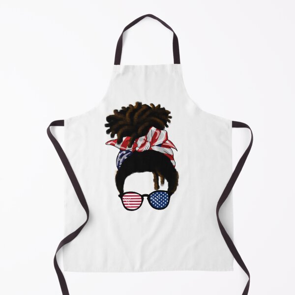 Item preview, Afro hair with USA Colors Lady Messy Bun, African American designed and sold by Logiamerch.
