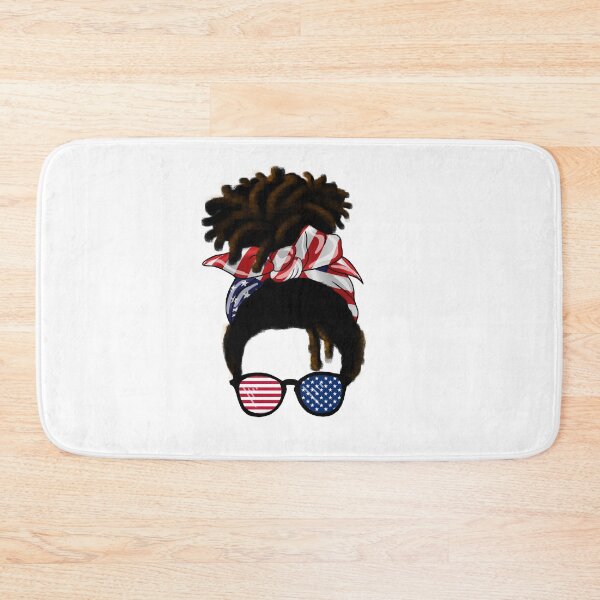 Item preview, Afro hair with USA Colors Lady Messy Bun, African American designed and sold by Logiamerch.