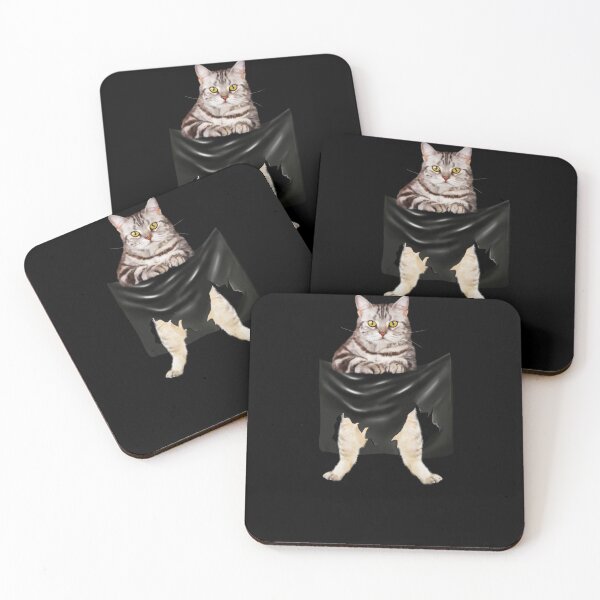 Item preview, American Shorthair Cat insdie Pocket, Love Shorthair Cats designed and sold by Logiamerch.