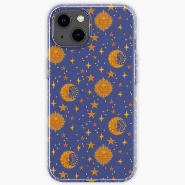 Bohemian 90's Sun and Moon Celestial Pattern iPhone Soft Case