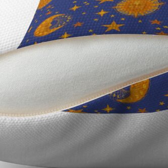 Alternate view of Bohemian 90's Sun and Moon Celestial Pattern Floor Pillow