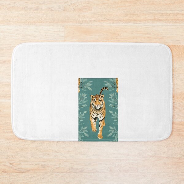 Item preview, a picture of a tiger on a blue background designed and sold by Dark Fantasy Store.