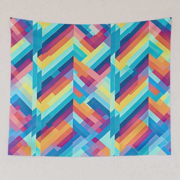 Item preview, Funky Abstract Colorful Retro Pixel Art designed and sold by AeonAcademy.