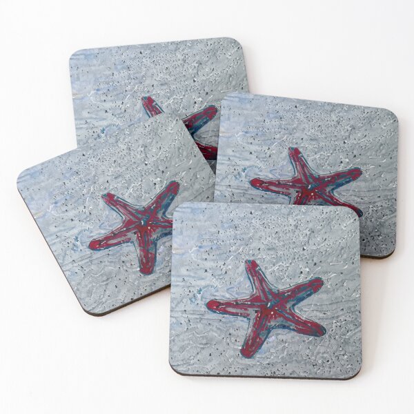 Item preview, Red starfish watercolour designed and sold by Kate1art.