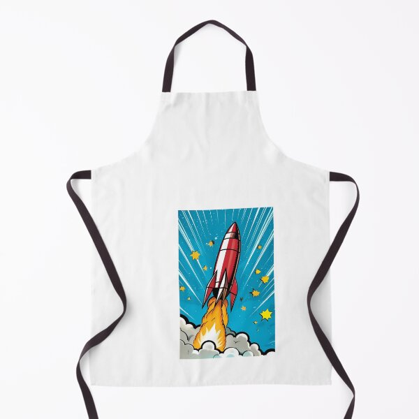 Item preview, a red and white rocket flying through the sky designed and sold by Dark Fantasy Store.