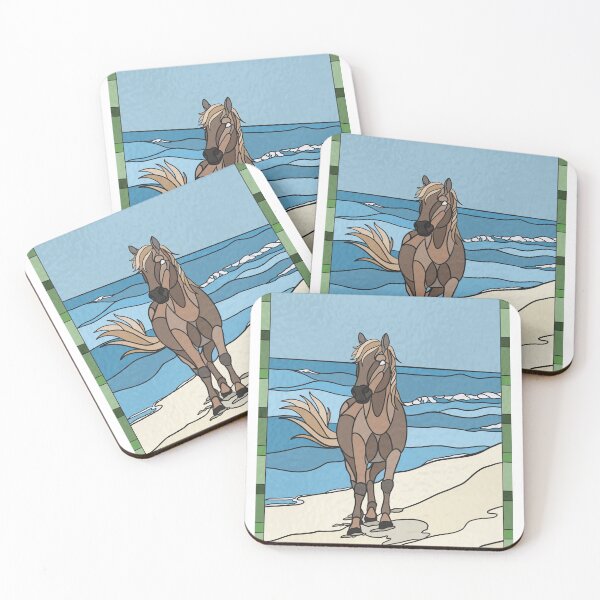 Item preview, Assateague Pony on Beach  designed and sold by CelticCrowsNest.