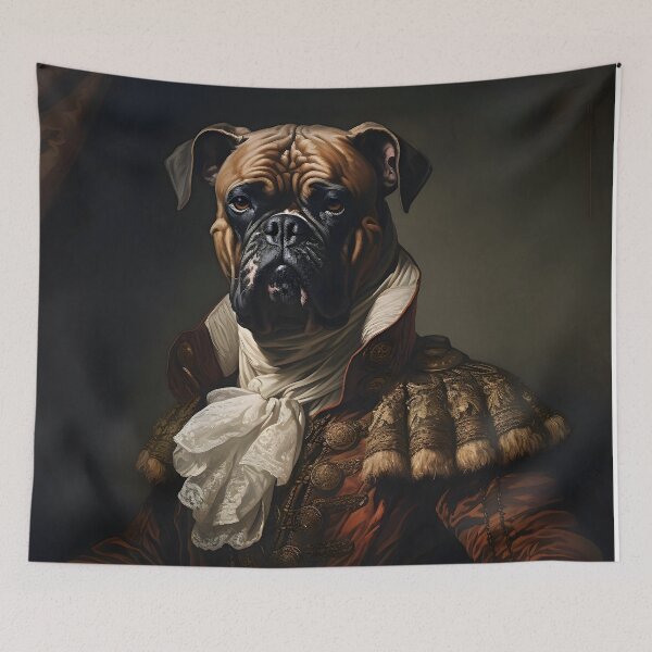 Item preview, Aristocratic Boxer Portrait Art designed and sold by ConfettiSkyArt.