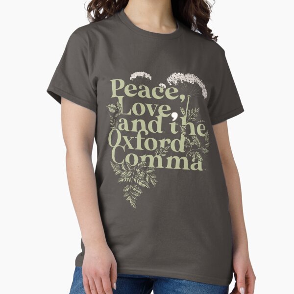 Item preview, Peace, Love and the Oxford Comma designed and sold by brick-red-print.