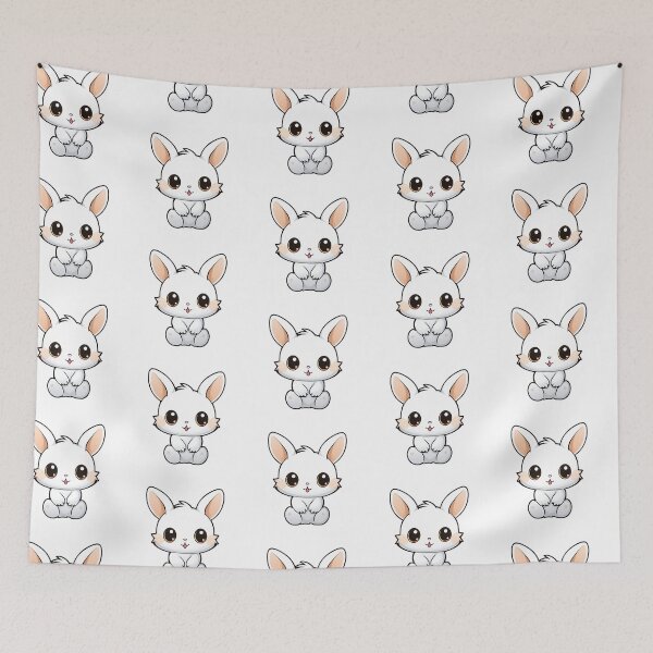 Item preview, Cute white bunny - Kawaii  designed and sold by Vansky-Art.