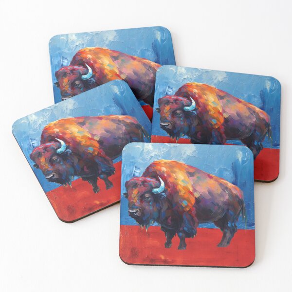 Item preview, Colorful Bison Artwork designed and sold by ColorFlowArt.