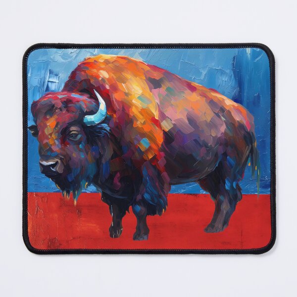 Item preview, Colorful Bison Artwork designed and sold by ColorFlowArt.