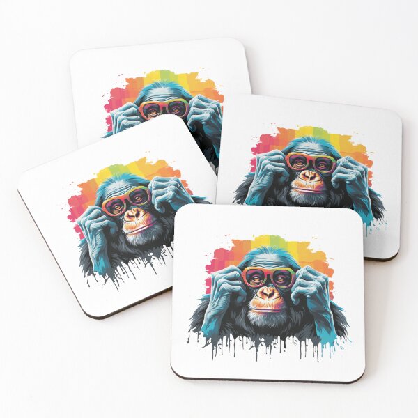 Item preview, A monkey wearing glasses sticker designed and sold by SteveSlumberHut.